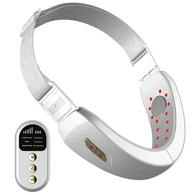 V Face Lift Massage Device Face Contour EMS Massage Double Chin Remove Red Blue Light Heat V-shaped Face Lift Beauty Instrument