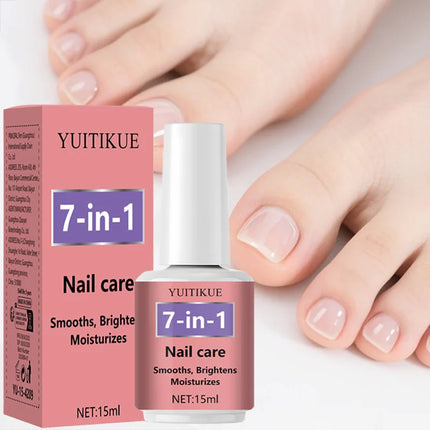 YUITIKUE 7-in-1 Nail Care 15ml - Smooths, Brightens & Moisturizes Nails, Not Sticky, Easy to Absorb, Hardens & Protects