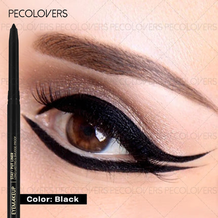 1 Set 3 Pcs Natural Black Gel Eyeliner Pencils, Long-lasting Waterproof Smooth Easy To Slide, Eye Liner, for All Eye Shapes