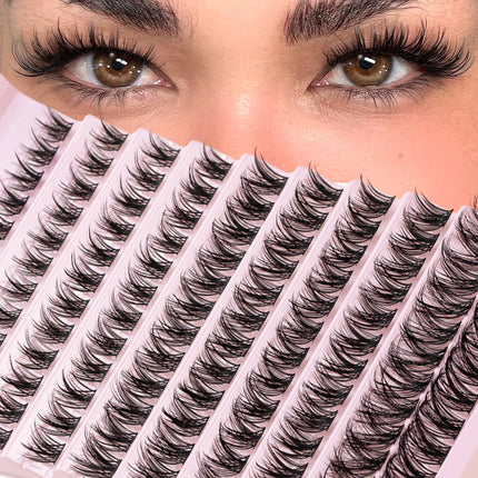 Lash Clusters 8-16mm 3D Cluster Lashes Natural Look Soft Mix Length DIY Eyelash Extension Volume Individual Lashes
