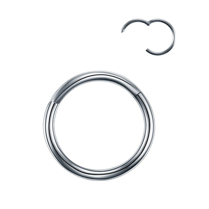 1PC Hinged Segment Nose Hoop Rings Women Surgical Steel Nose Rings Septum Clicker Ring Ear Daith Hoop Earring Piercing Jewelry