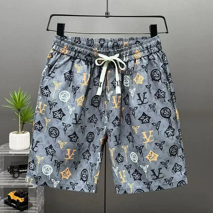 Men Summer Luxury Floral Beach Shorts Quick Dry Casual Boardshort Fashion Designer  Swim Outdoor Sports Vacation Short Pants