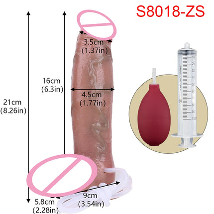SXXY Silicone Skin Touch Squirting Dildo Ejaculation Realistic Soft Penis With Suction Cup Adult Sex Toys Anal Plug 18+ Masturba