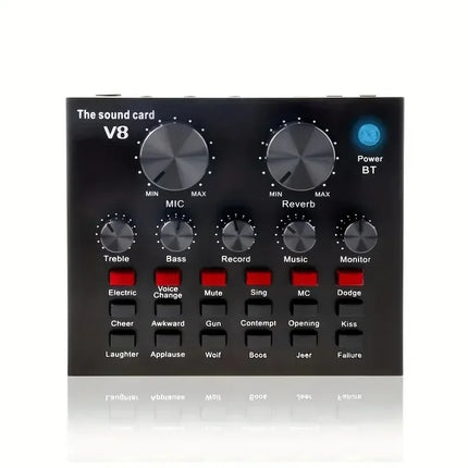 V8 V8S V8SK Audio Mixer USB External Headset Microphone Webcast Personal Live Broadcast Sound Card For Phone Computer