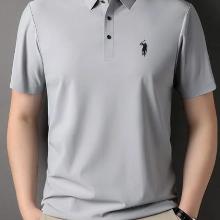 Luxury classic men's brand Paul original pony embroidered comfortable POLO shirt summer new casual breathable short sleeved top