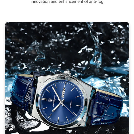 POEDAGAR Luxury Trend Men Watch Waterproof Luminous Date Week Man Wristwatch Military Outdoor Leather Men's Quartz Watches Reloj