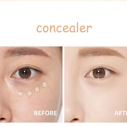 Face Liquid Foundation Full Concealer Makeup Waterproof Base Brighten Whitening Cover Dark Circles Hydrating Foundation Cosmetic