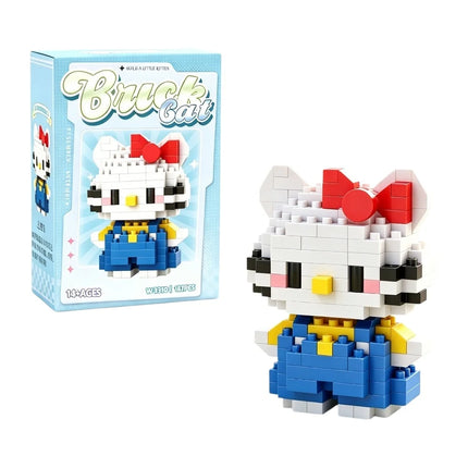99 style SANRIO Hello Kitty Building Blocks Cartoon Figures Kuromi Bricks My Melody Children's Assembly Toys Cinnamoroll Gift