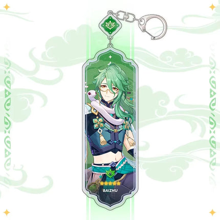Anime Keychain Linnea Flins Durin Mualani Furina Arlecchin Key Chain Accessories Genshin Impact Cute Bag Pendant Key Ring Gift