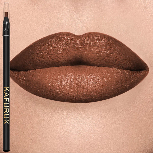 12 Colors Waterproof Matte Lip Liner Contours Lips Shades Lipstick Non-sticky Cup  Sexy Red Lip Tint Lip Pencil Korean Makeup