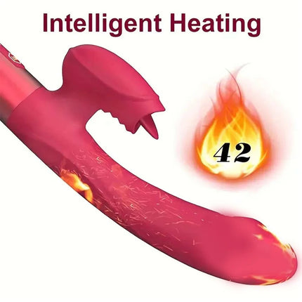 Rabbit Vibrator For Women Powerful G Spot Telescopic Rotating Clitoris Vagina Stimulator Female Masturbator For Adult Sexy Toys