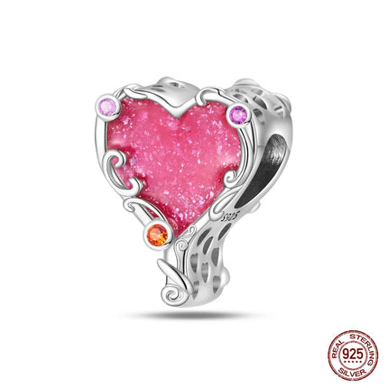 100% 925 Sterling Silver Fashion Pink Princess Skirt Bag Lipstick Charms Beads Fit Qikaola Original Bracelets DIY Jewelry Gifts