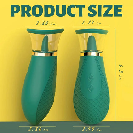 Tongue Licking Clitoris Vibrator Female Nipple Massager Three-Level Suction Vaginal Orgasm Masturbator for Women Adult Sex Toys