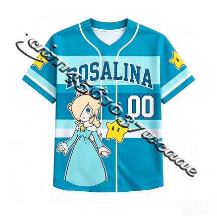 Bandai Movie Game Mario Donkey Kong Oversize T-shirt - Summer Sports Shirt for Adults All Character Family Matching Baseball The
