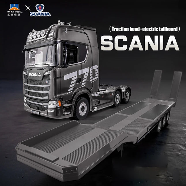 Huina 1501 Scania 770s Fully Proportional Remote Controlled Heavy Truck Trailer Model Tractor Car High end Toy Monster Truck1502