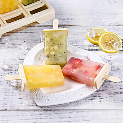 DIY Popsicle Ice Cream Mold, Homemade Ice Lolly Box with Plastic Sticks, Multi-use Ice Cube Tray Kitchen Gadget