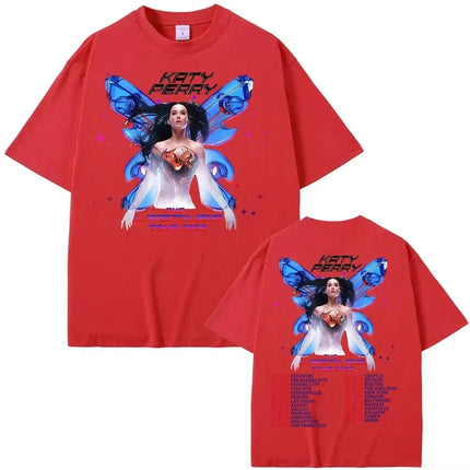 The Lifetimes World Tour T-shirt Katy Perry Merch T Shirt Oversize Y2k Women Men Causal Cotton Short Sleeve Harajuku Streetwear