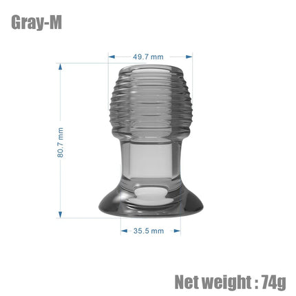 Orissi  S M L Hollow Tunnel Anal Plug Clear Transparent Threaded Butt Plug Set Anus Dilator Speculum BDSM Toy，Adult toys