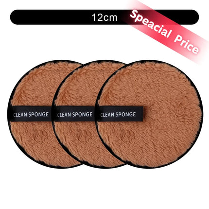 3Pcs Reusable Make Up Remover Pads Cotton Wipes Face Cleansing Sponge Cosmetics Microfiber Washable MakeUp Towel Skin Care Tools