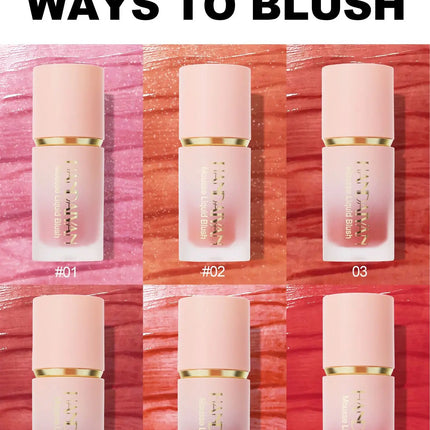 HANDAIYAN Velvet Liquid Blush Long Lasting Matte Makeup With Sponge Brush Tip Easy To Blend Natural Rouge For Cheeks