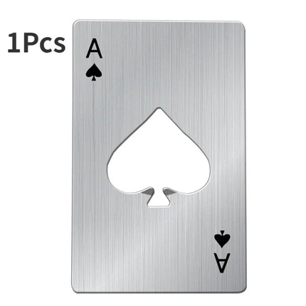1/50pcs Credit Card Bottle Opener Pocket Stainless Steel Can Opener Bottle Picker Beer Wine Beer Opener Poker Black Peach A