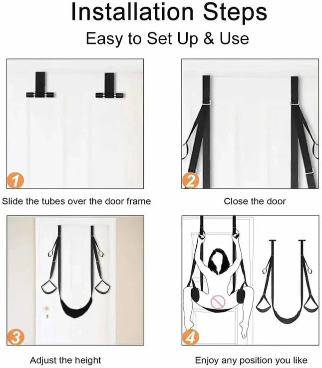 Door Sex Swing Sex Chair Couple Sex Toys Adjustable Shoulder Strap Seat Hanging Adult Swing Sexual Stimulation Adult Products