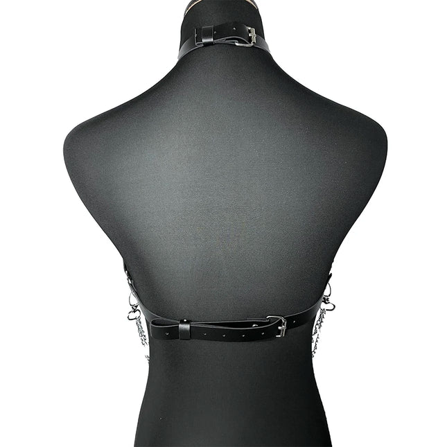 Sexy Chest Harness Leather Lingerie Erotic Body Harness Women Mature Suspenders Garter Belt BDSM Harness Fetish Underwear Bondage