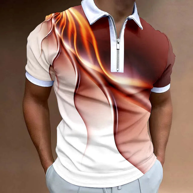 Fashion Tie-dye Gradient Men's Polos T-Shirts 6XL Big Size Short Sleeve 3D Printed Street Trend POLO Tee Summer Casual Pullovers