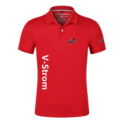 2024 Motorcycle Vstrom 650 V Strom Men's New Autumn Casual Polo Shirt Comfortable T-shirt High Quality Breathable Short Sleeve Top