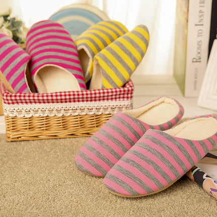 Women Indoor Slippers Warm Plush Home Slipper Autumn Winter Shoes Woman House Flat Floor Soft Silent Slides for Bedroom