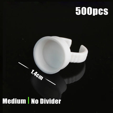100/1000PCS Microblading Pigment Glue Rings Tattoo Ink Holder S/M/L Eyebrow Makeup Accessories Eyelash Extension Glue Cups