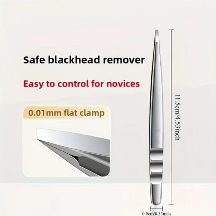 Professional High-Precision Tweezers for Eyebrows Facial Hair and Ingrown Hair Removal for Women and Men Stainless Steel Clip