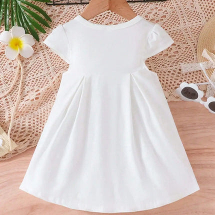 Summer Baby Girl's Sweet Outdoor Dress, Cute Western-Style Chic Casual Skirt, Comfortable And Breathable Holiday Style