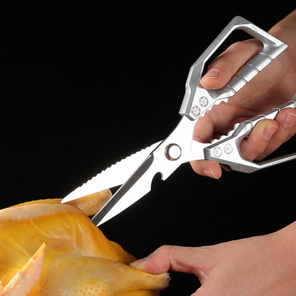 High Quality Multifunctional Kitchen Scissors Chicken Bone Scissors Fish Scale Scraper Bottle Opener Walnut Clip Kitchen Knife