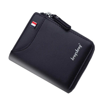Vintage Men Leather Luxury Wallet Short Slim Male Purses Money Clip Credit Card Dollar Cow Leather Wallet Mens Card Purse