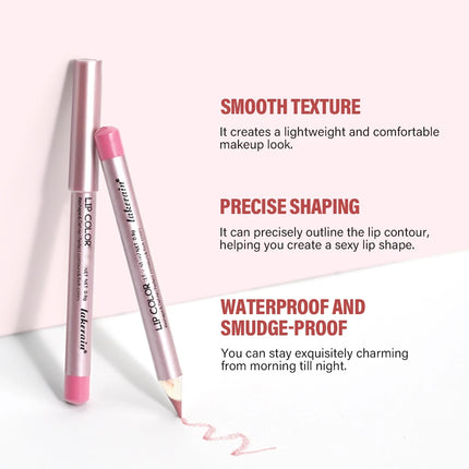 1/4Pc Mini Waterproof Matte Lipliner Pencil Pink Brown Contour Tint Lipstick Lasting Non-stick Cup Moisturising Lips Makeup Kit