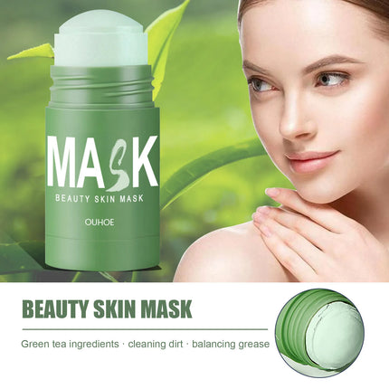 Green Tea Mask Face Clean Stick Moisturizing Deep Cleansing Remove Pores Blackhead Facial Mask Oil Control Cosmetics Makeup