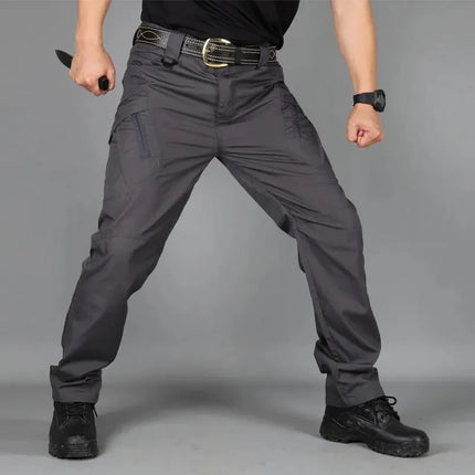 Military Tactical Pants Cargo Men Waterproof Trousers Casual Pants Wear-resistant Multi-pocket Outdoor Hiking Work Trousers Male
