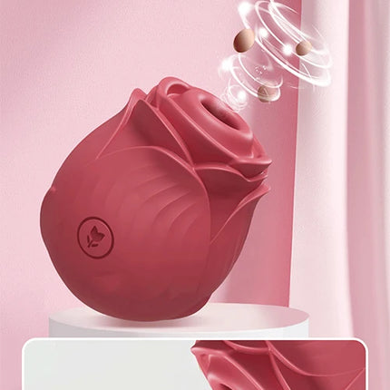 Rose Sucking Sex Toys Dildo Vibrator for Women 3-in-1 Thrusting G-Spot Anal Vibrators Stimulator Female Vibrating Egg Adult Toys