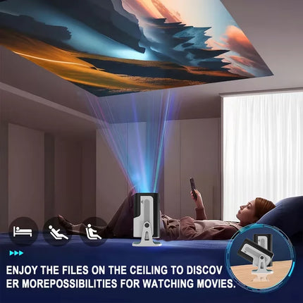 HY320mini NTV Netflix Officially Licensed Android 13 Projector with 720P/1080P 400ANSI Prime Video YouTube WIFi BT5.2 Portable