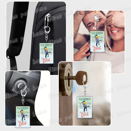 Classic TV Show Off Campus Keychains Elle Kennedy Briar U Garrett Graham Hockey Keyring Jewelry Fans Friends Gifts