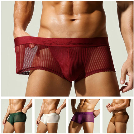Men's Underwear Hombre Panties Boxershorts Comfortable Breathable  Underwear Sexy Underwear Solid Color Boxer Shorts