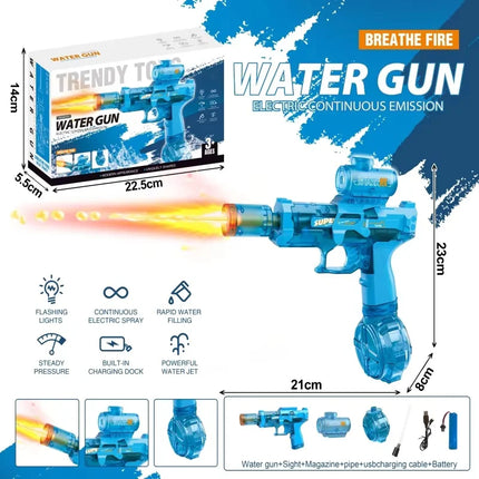 Blasting Lights Are Linked To The Chamber Electric Water Guns Toys for Kids Automatic Water Pistol Children Summer Outdoor Toy