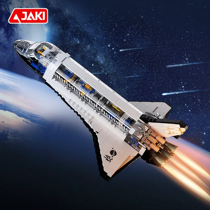 JAKI space exploration heavy rocket super plane space shuttle building blocks assembly children's building holiday gift toys