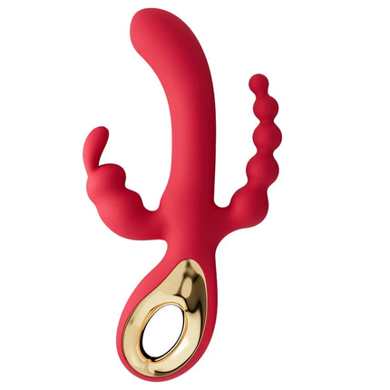 3 In 1 Dildo Rabbit Vibrators For Woman Clitoris Massage Anal Beads Sex Toys For Adults G-Spot Stimulation Female Masturbator 18