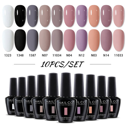 NAILCO 15ml Brown Nails Art Red Color Gel Nail Polish Semi-permanent UV Gel Polish Coffee Manicure Chocolate Hybrid Nail Varnish