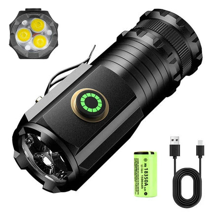 Portable Powerful Mini LED Flashlight With pen clip Rechargeable Pocket Emergency Torch Waterproof Hiking Camping Flash Light