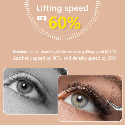 MASSCAKU Sharp Base Narrow Stem Premade Fans Eyelash Extension 0.07mm 6D-20D Thin Pointy Base Russian Fans Ready Volume Makeup