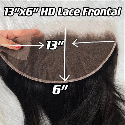 Real HD Lace Frontal Only Full 13x6 13x4 Invisible Melt Skins Lace 5x5 6x6 7x5 HD Lace Closures Human Hair Body Wave & Straight