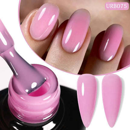 UR SUGAR 7ml Pink Nude Natural Rubber Base Gel Nail Polish Semi Permanent Chrome Sequins Soak Off Construction UV Gel Varnish